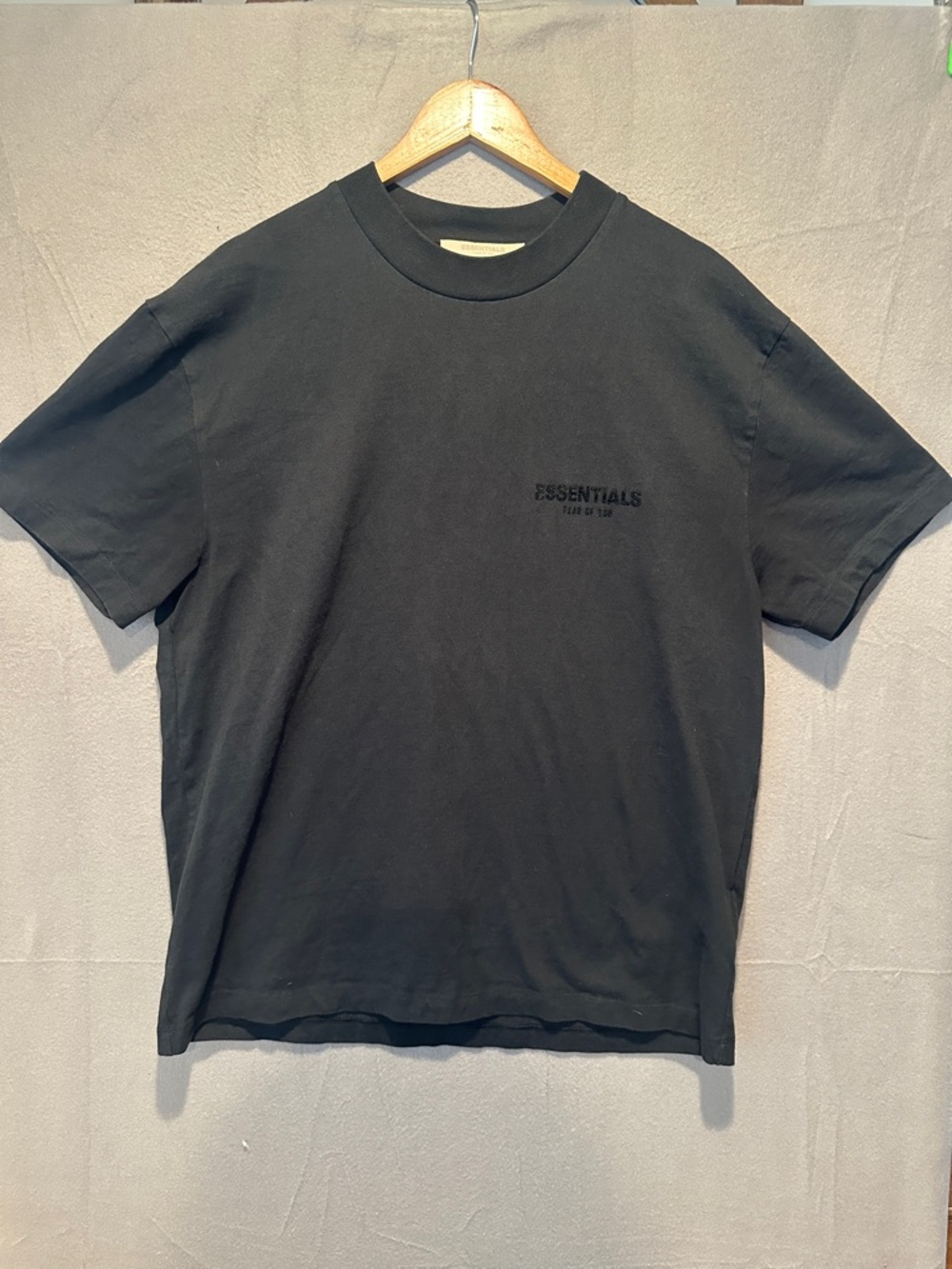 Essentials Men's Black Crewneck Logo T-Shirt